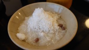 小豆粥with砂糖